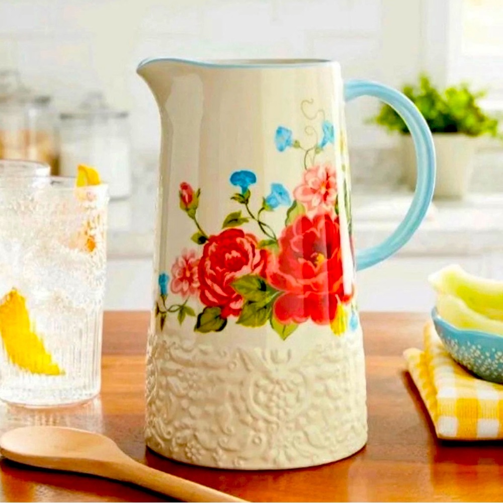 Pioneer Woman Sweet Rose Pitcher 2.1 Quart